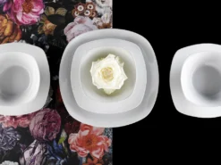 CreaTable 13915 Kombiservice Square Für 4 Personen, Porzellan, Weiß (1 Set, 16-teilig) -Küchenutensilien Laden b95455d03f1b244c834147a6467d578d