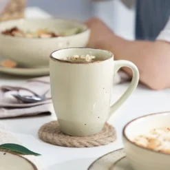 Vancasso Tafelservice Set, Navia Geschirrset Aus Steingut, 16 Teilig Kombiservice, Vintage Aussehen, Natur Design -Küchenutensilien Laden bb62ba8ebd2ceca91ba77168122376b9