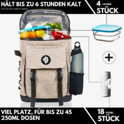 KHALISIA Kühltasche - Fahrradtasche Für Gepäckträger - Einsetzbar Als Gepäckträgertasche - Fahrrad Rucksack - Picknicktasche - Lunchtasche - Thermotasche Hält Kalt & Warm -Küchenutensilien Laden bf87cf04766bdb298db50d4c1e731d02