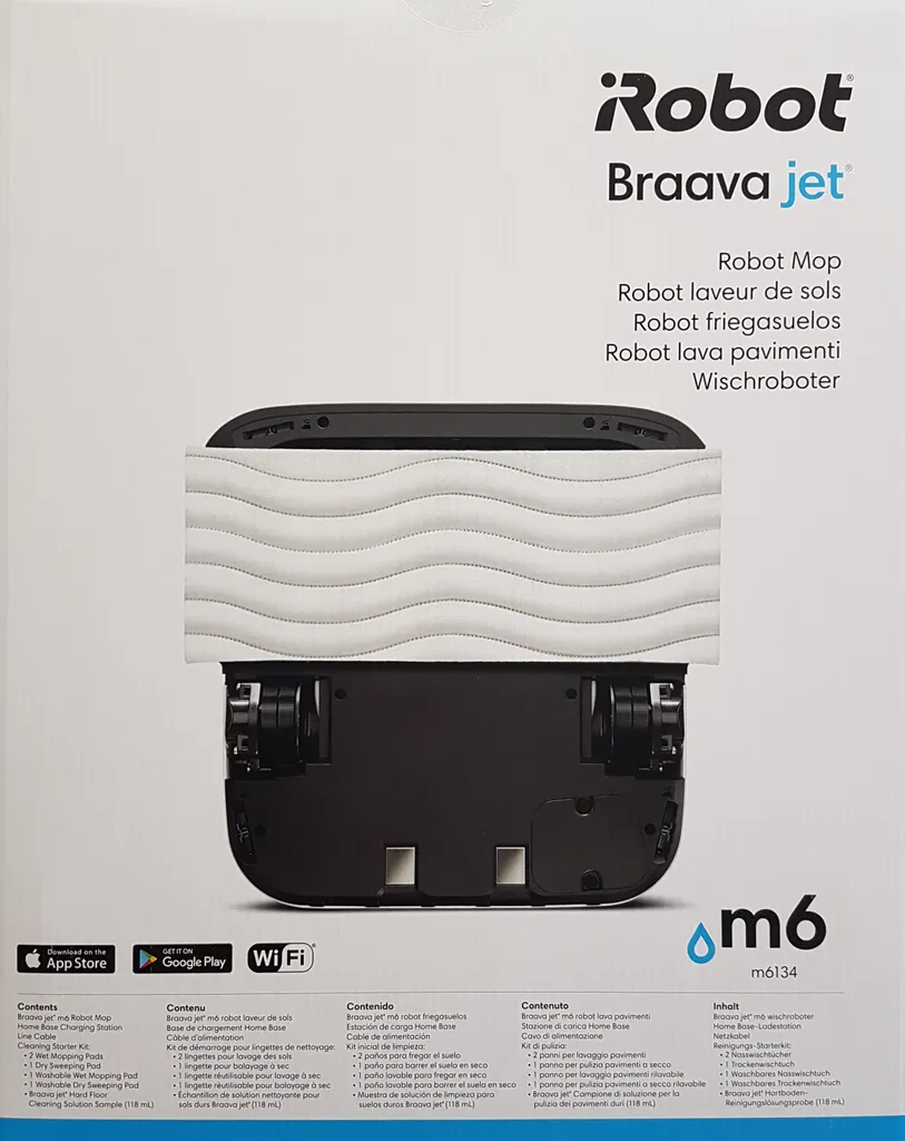IRobot Braava Jet M6 M6134 Nasswischroboter, Eckig, Weiß/Blau 5 IRobot Braava Jet M6 M6134 Nasswischroboter, Eckig, Weiß/Blau – Bild 3
