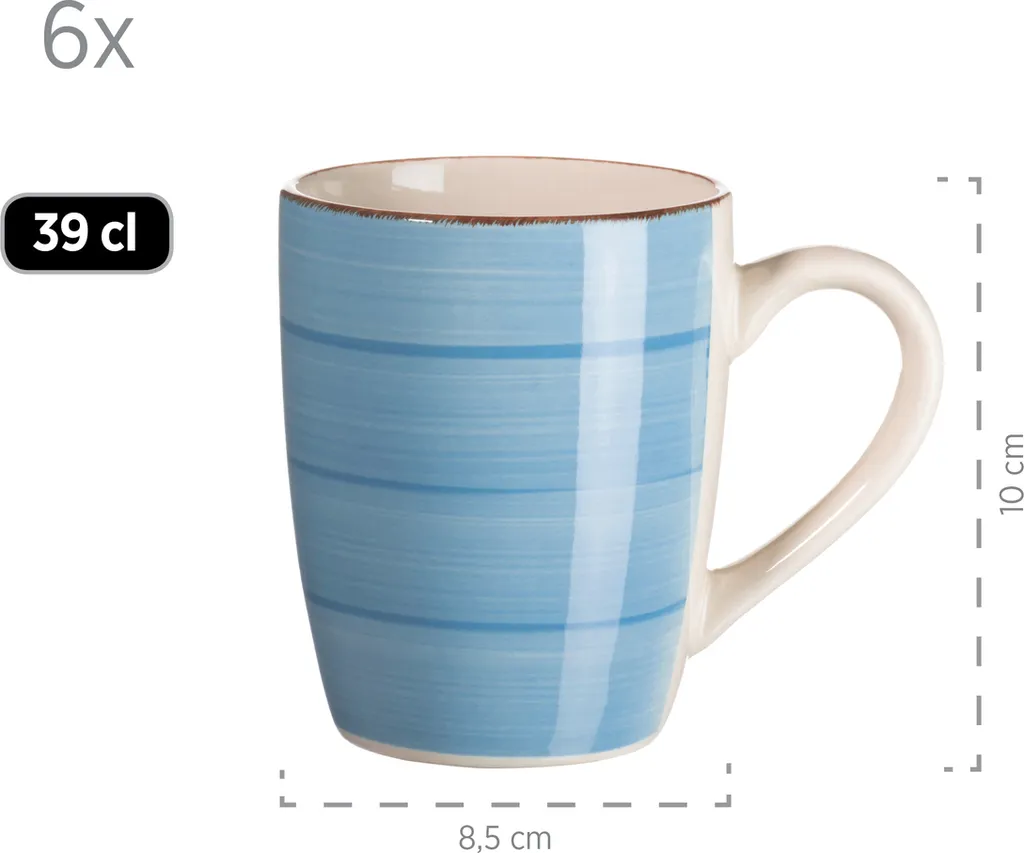 Mäser 931601 Frühstücksset Lumaca Für 6 Personen, Steingut, Dunkelblau (1 Set, 18-teilig) 4 Mäser 931601 Frühstücksset Lumaca Für 6 Personen, Steingut, Dunkelblau (1 Set, 18-teilig) – Bild 2