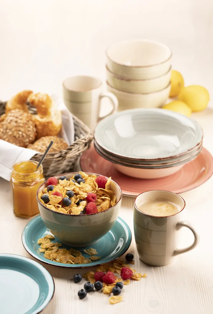 Mäser 931601 Frühstücksset Lumaca Für 6 Personen, Steingut, Dunkelblau (1 Set, 18-teilig) 8 Mäser 931601 Frühstücksset Lumaca Für 6 Personen, Steingut, Dunkelblau (1 Set, 18-teilig) – Bild 6