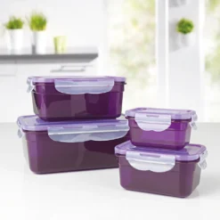 GOURMETmaxx Frischhaltedosen Klick-it 28-tlg. In Lila Frischhaltedosen Set Klick-It Gefrierdosen Lunchbox Brotdose 14 Stück Lila -Küchenutensilien Laden c4ba3fded2e79992fea117ced6fee5ae