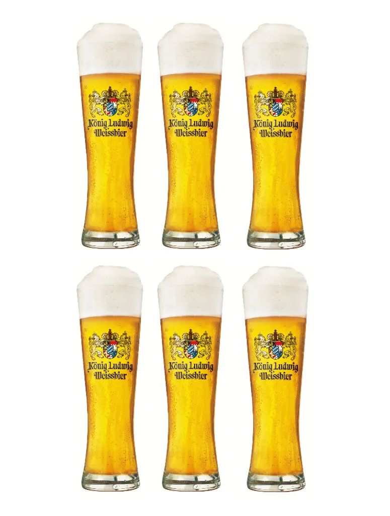 König Ludwig Weissbier Gläser 500 Ml - 6 Stück 3 König Ludwig Weissbier Gläser 500 Ml - 6 Stück