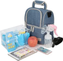 Muttermilch-Kühltasche Mit Kühlakkus, Doppellagig, Passend Für 3 Flaschen, Bis Zu 255 Ml, Für Stillen, Muttermilch, Pumpbeutel, Rucksack ,Denim Blue 18 Muttermilch-Kühltasche Mit Kühlakkus, Doppellagig, Passend Für 3 Flaschen, Bis Zu 255 Ml, Für Stillen, Muttermilch, Pumpbeutel, Rucksack ,Denim Blue -Küchenutensilien Laden c6594202786d1af8ec375807fd2fa80e
