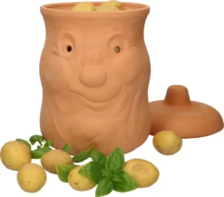 Mambocat 3tlg. Terrakotta-Töpfe Set Knoblauchtopf + Zwiebeltopf + Kartoffeltopf Vorrats-Dosen -Küchenutensilien Laden c7f640e78d13ba9f61dd7eaba4eb7cae