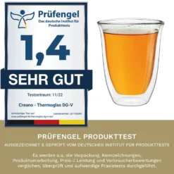 Creano Doppelwandige Gläser 250ml „DG-V“, 4er Set, Thermoglas Doppelwandig Aus Borosilikatglas, Kaffeegläser, Teegläser, Latte Gläser, Doppelwandgläser -Küchenutensilien Laden c99c58c266aa0e9bf88623b0452c0c29 1