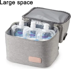 Kühltasche Für Muttermilch, Babyflasche, Wasserdicht, Für Gefrierschrank, Mama, Reiserucksack, Tragbar, Wärmeisoliert, Lunchbox Für Damen, Herren, Kinder, Große Kapazität, Handtasche,Grey -Küchenutensilien Laden ca7c9f18ebd215e59540f2207a05d9ba