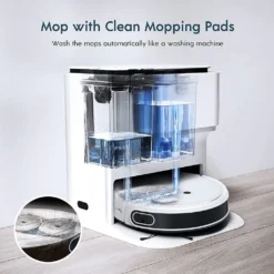 Yeedi Mop Station 2-in-1 Wischroboter, Mopp- Und Saugroboter, Automatisch Waschen Von Mopps, Druckbeaufschlagte Mopps, 2500 Pa, Visuelle Navigation, Teppicherkennung -Küchenutensilien Laden ca7db09606e8f4fb62f88da73d186db3
