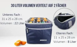 Normani Isolierte Kühltasche Mit 2 Fächern 30 L -Küchenutensilien Laden cb65e357aa47b20e9628c0ba6eb2ccdf
