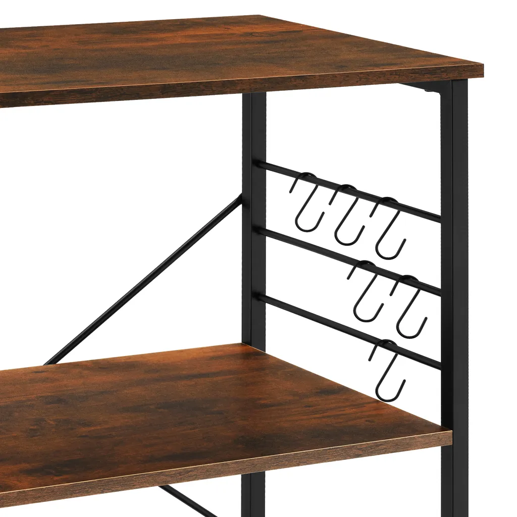 Tectake Servierwagen Rugby 65,5x45,5x88,5cm - Industrial Dunkelbraun 13 Tectake Servierwagen Rugby 65,5x45,5x88,5cm - Industrial Dunkelbraun – Bild 11