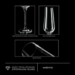 KROSNO Avant-Garde Sektgläser, 6er-Set, 180 Ml -Küchenutensilien Laden d0c3cf033a67cd36119231d423918c10