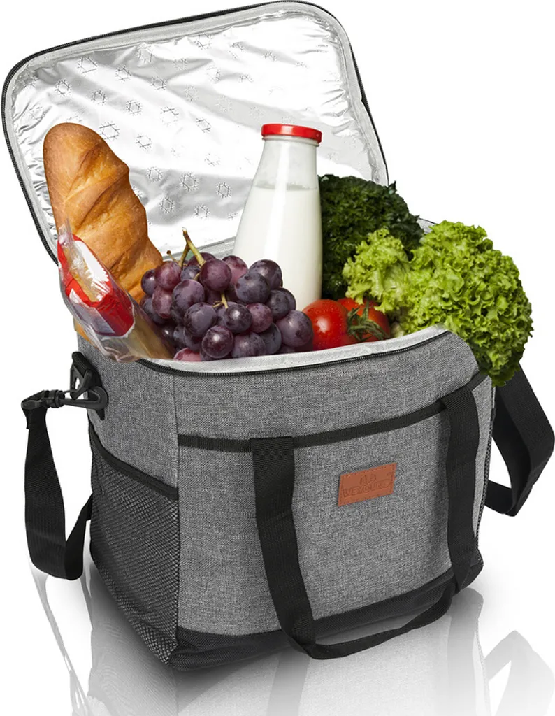 Lospitch 25L Kühltasche Faltbar Kühlkorb Kühlbox Isoliertasche Thermotasche Picknicktasche Für Lebensmitteltransport, Grau 7 Lospitch 25L Kühltasche Faltbar Kühlkorb Kühlbox Isoliertasche Thermotasche Picknicktasche Für Lebensmitteltransport, Grau – Bild 5