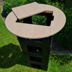 Bierkistentisch STANDARD Rund - Holzoptik -Küchenutensilien Laden d38031abee9f4fa5483a2d3f2c872263