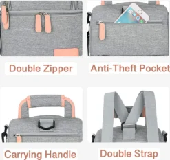 Kühltasche Für Muttermilch, Babyflasche, Wasserdicht, Für Gefrierschrank, Mama, Reiserucksack, Tragbar, Wärmeisoliert, Lunchbox Für Damen, Herren, Kinder, Große Kapazität, Handtasche,Grey -Küchenutensilien Laden d3b537380ffb15a828716aa194fd3bba