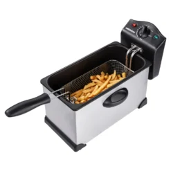 MEDION MD 18084 Fritteuse (2.000 Watt, 3L Ölbehälter, Hochwertiges Edelstahlgehäuse, Temperatureinstellung Bis 190° C) Silber -Küchenutensilien Laden d498ce36a8cd855a4b64297bef478b43