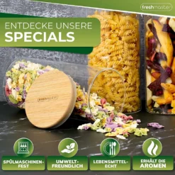 Fresh Master Premium Vorratsdosen Vorratsgläser Für Luftdichte Aufbewahrung I Vorteils Gläser Set (8 Teilig) -Küchenutensilien Laden d52db4f90a4b63a227da0f538225a2d6