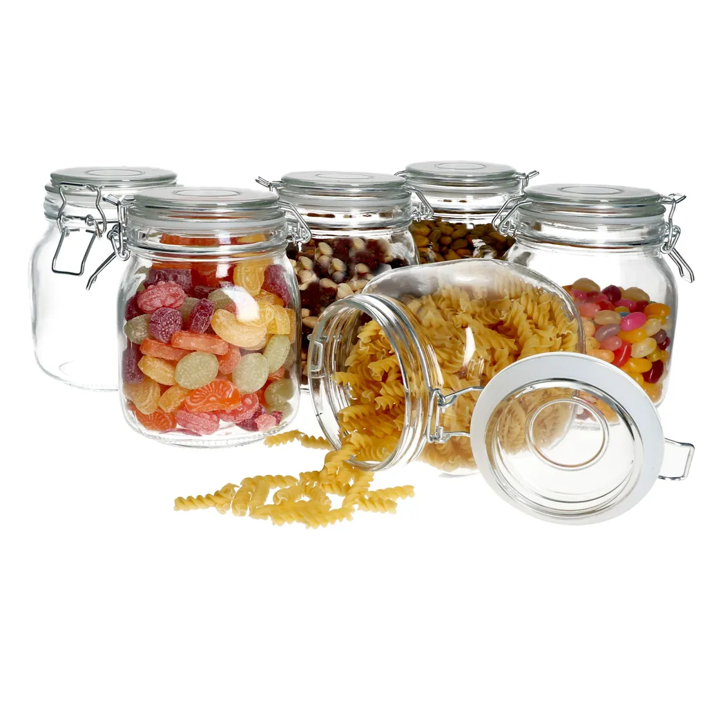6er Set Vorratsgläser Foody 1L Aufbewahrungsglas Vorratsdosen Bügelverschluss 3 6er Set Vorratsgläser Foody 1L Aufbewahrungsglas Vorratsdosen Bügelverschluss