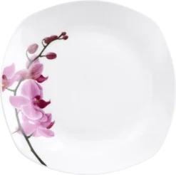 Kaffeeservice 18-tlg. Kyoto Orchidee Leicht Eckig Porzellan Für 6 Personen Weiß MitNachbildung -Küchenutensilien Laden d6db4982b96d9517449f94cb9be88a8b