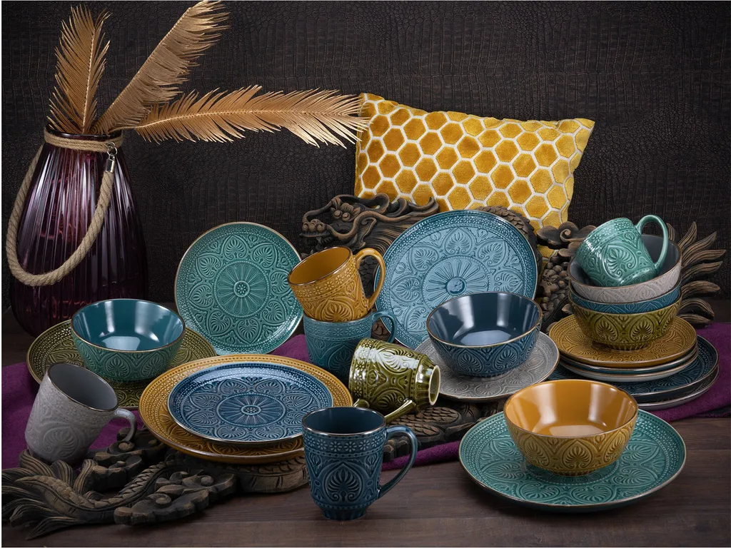 CreaTable 22561 Kombiservice Samarkand Für 4 Personen, Steinzeug, Mehrfarbig (1 Set, 16-teilig) 5 CreaTable 22561 Kombiservice Samarkand Für 4 Personen, Steinzeug, Mehrfarbig (1 Set, 16-teilig) – Bild 3