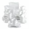 MALACASA, Serie Amparo, 36 Teilig Set Cremeweiß Porzellan Kaffeeservice Dessertteller Kaffeetasse Mit Untertasse -Küchenutensilien Laden d8166406b5912b000e7f806b85c4b599
