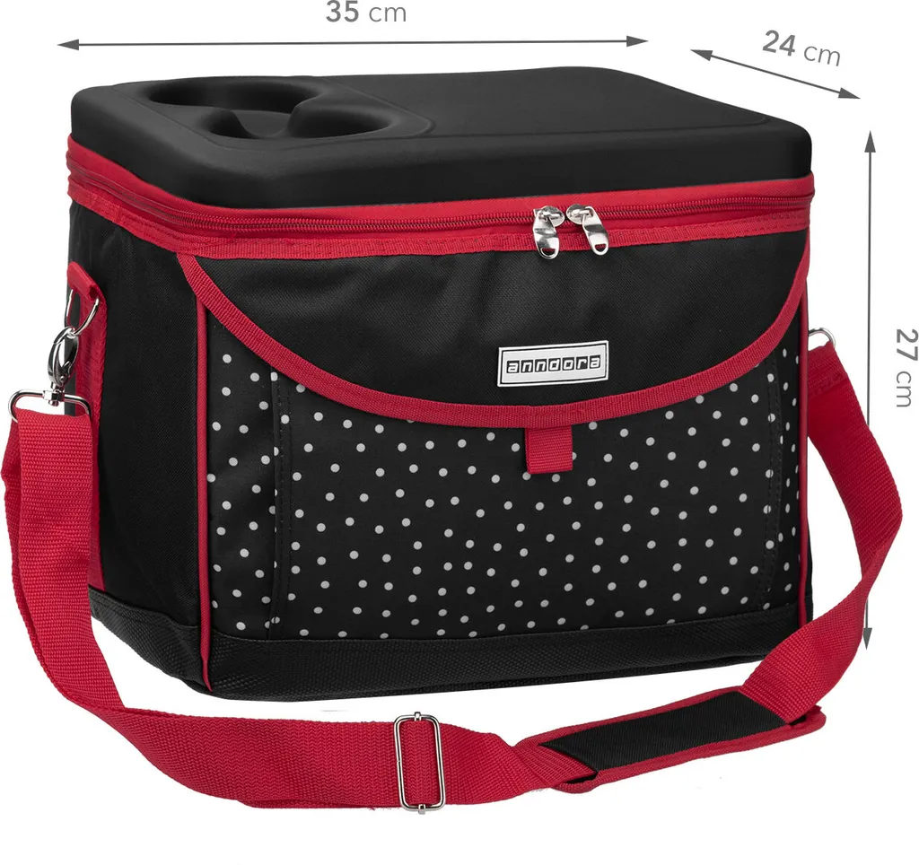 Kühlbox Kühltasche Klein Schwarz Weiß 35 X 24 X 27 Cm- Snövit - Schwarz Weiss 4 Kühlbox Kühltasche Klein Schwarz Weiß 35 X 24 X 27 Cm- Snövit - Schwarz Weiss – Bild 2