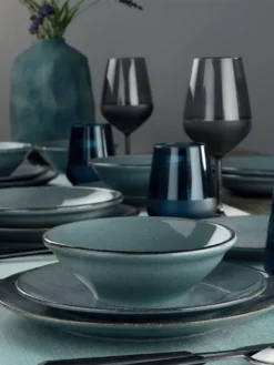 Heritage, Kütahya Porselen,(24 Stücke), Abendessen , Blau, 100% Porzellan -Küchenutensilien Laden da3f853041bf406465404a3c6979b8e3