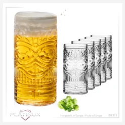 Tiki Gläser Set 6-Teilig Hoch Aus Glas 450ml (max. 500ml) Cocktailgläser Biergläser -Küchenutensilien Laden de0c112c11b80bf472d0bb45519c7e65