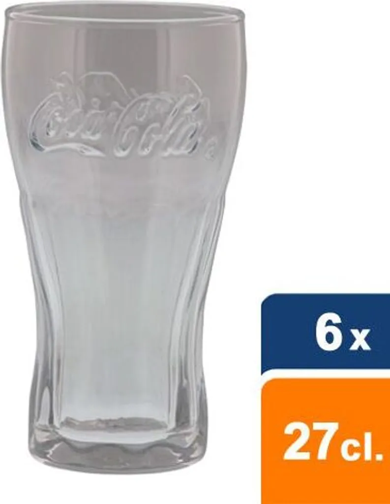 Coca-Cola Relief-Glas 27cl - 6-er Set 3 Coca-Cola Relief-Glas 27cl - 6-er Set