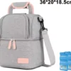Kühltasche Für Muttermilch, Babyflasche, Wasserdicht, Für Gefrierschrank, Mama, Reiserucksack, Tragbar, Wärmeisoliert, Lunchbox Für Damen, Herren, Kinder, Große Kapazität, Handtasche,Grey 2 Kühltasche Für Muttermilch, Babyflasche, Wasserdicht, Für Gefrierschrank, Mama, Reiserucksack, Tragbar, Wärmeisoliert, Lunchbox Für Damen, Herren, Kinder, Große Kapazität, Handtasche,Grey -Küchenutensilien Laden de351ff4c5e74d94b6fd2100e6941302