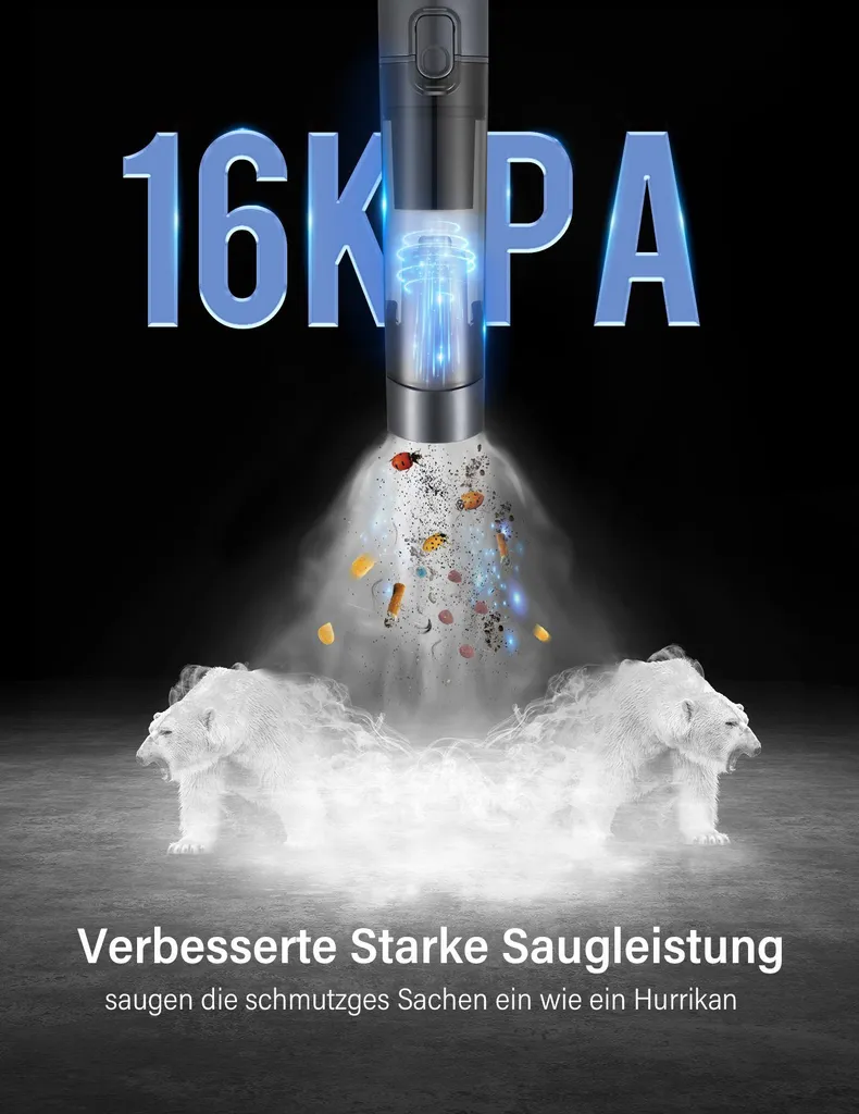 DAYNEE® Handstaubsauger Akku, Kabellos, Beutellos, Akkusauger,Auto Staubsauger,Handsauger, 16000Pa Akku Staubsauger Mit Ladestation, Bis Zu 25 Minuten Laufzeit, Inkl. 3 Waschbarer HEPA-Filter Für Auto, Tierhaare, Zuhause, Küche 4 DAYNEE® Handstaubsauger Akku, Kabellos, Beutellos, Akkusauger,Auto Staubsauger,Handsauger, 16000Pa Akku Staubsauger Mit Ladestation, Bis Zu 25 Minuten Laufzeit, Inkl. 3 Waschbarer HEPA-Filter Für Auto, Tierhaare, Zuhause, Küche – Bild 2