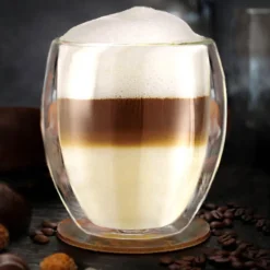 Creano Doppelwandige Gläser 400ml „DG-Bauchig“, 4er Set, Großes Thermoglas Doppelwandig Aus Borosilikatglas, Kaffeegläser, Teegläser, Latte Gläser, Doppelwandgläser -Küchenutensilien Laden e3742a7f03590798775aa0943c455032
