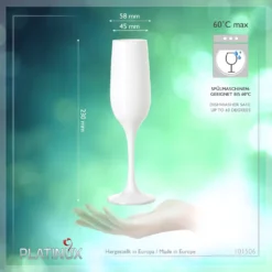 Weiße Sektgläser Set 6 Teilig Champagnergläser 160ml (max. 200ml) Aus Glas -Küchenutensilien Laden e5312d7714fdc921feffdcff5185473b