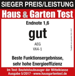 AEG Bodensauger VX4-1-GM-T Efficiency -Küchenutensilien Laden e643dc44e960c18ccb02a68352f0cf8b