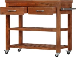 VidaXL Servierwagen 100x48x89 Cm Massivholz Akazie -Küchenutensilien Laden e670df9bef08349b5ce4563a356c5060