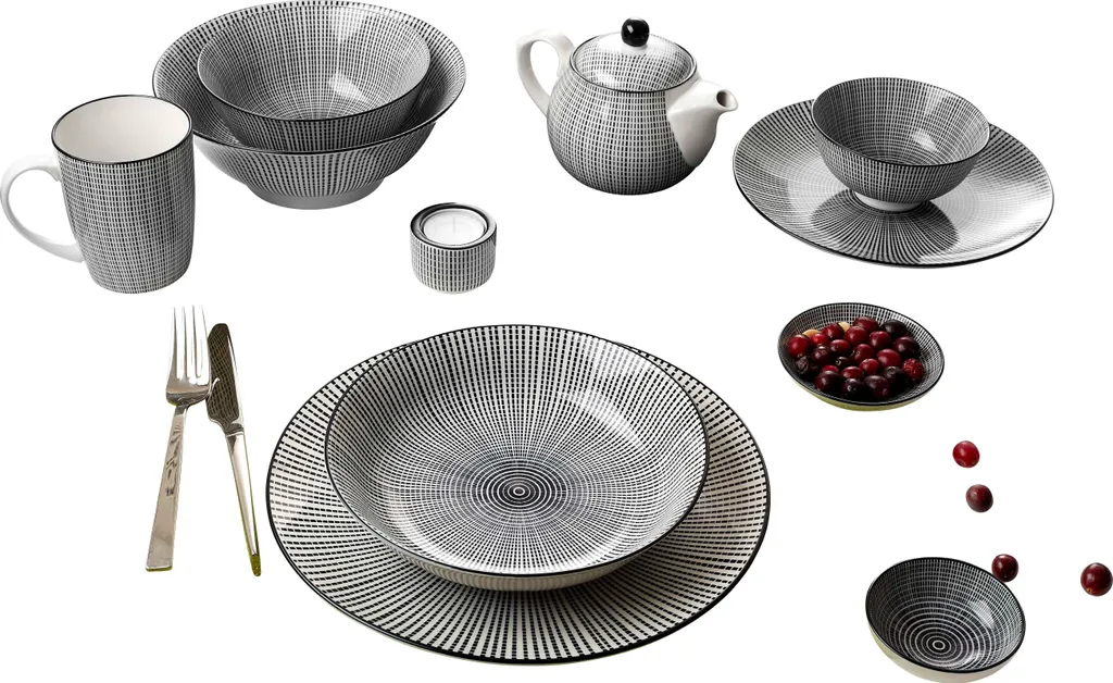 Tafelservice 12 Tlg. Takeo Stripes 3 Tafelservice 12 Tlg. Takeo Stripes
