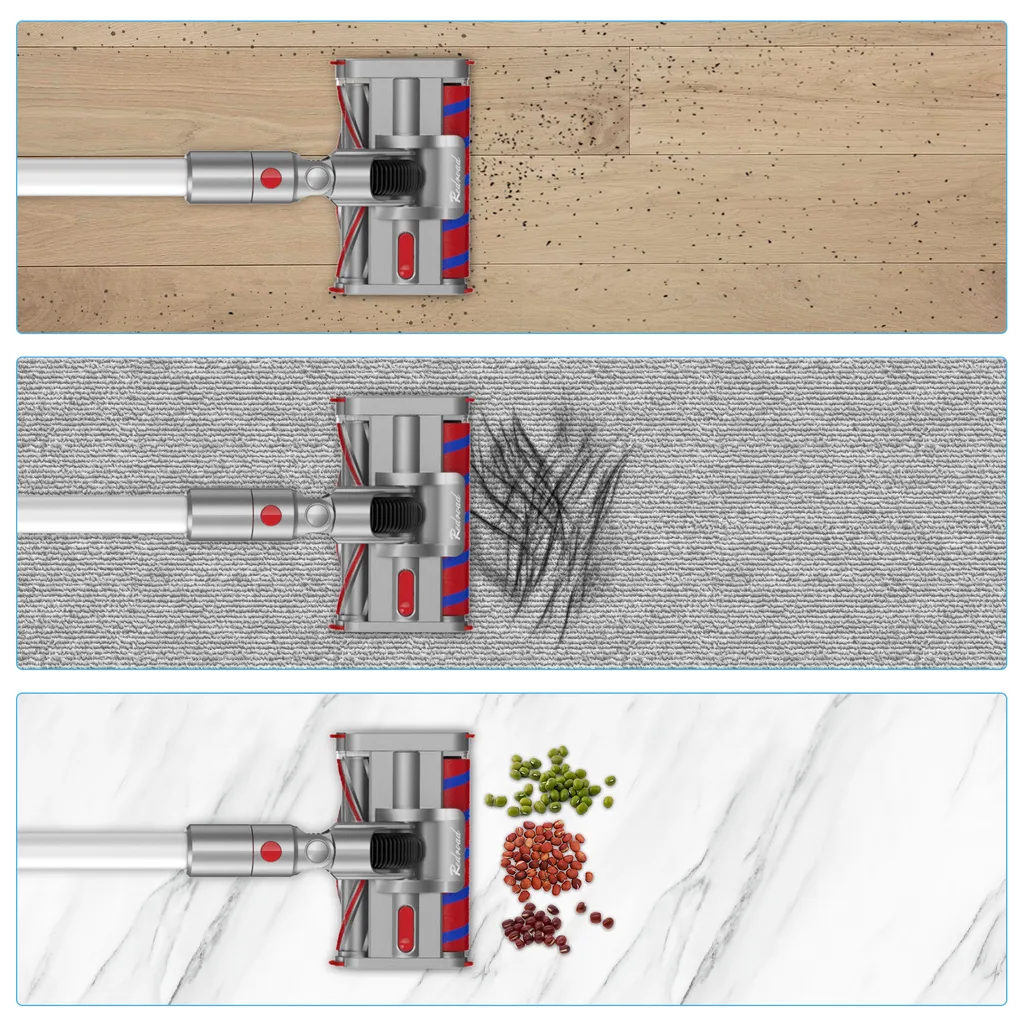 Redroad Akku Handstaubsauger , 450W, 26500Pa,Doppelte Bürste Für 4-fache Reinigungsleistung, Kabelloser Staubsauger 10 Redroad Akku Handstaubsauger , 450W, 26500Pa,Doppelte Bürste Für 4-fache Reinigungsleistung, Kabelloser Staubsauger – Bild 8
