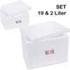 THERM BOX SET 19 & 2 Liter Styroporbox Mit Deckel Thermobox Für Essen & Getränke - Styropor Kühlbox Warmhaltebox -Küchenutensilien Laden e7172814e014a61498fe0c22b302b998
