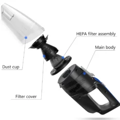 Aigostar Mercury 33LBX - Kabelloser Zyklon-Handstaubsauger, Nass- Und Trockensauger, 2050mAh Akku, 500ml Reservoir, HEPA-Filter. -Küchenutensilien Laden e79adfadd6b11107b5c8d953461c4a99
