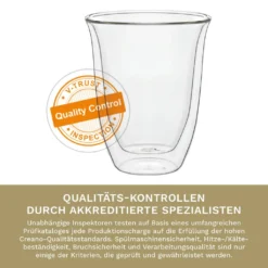 Creano Doppelwandige Gläser 250ml „DG-V“, 2er Set, Thermoglas Doppelwandig Aus Borosilikatglas, Kaffeegläser, Teegläser, Latte Gläser, Doppelwandgläser -Küchenutensilien Laden e85207c31930001cba1fe1124834b375