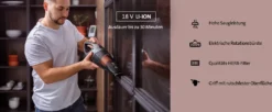 ETA Rotary ETA242590000 Akku-Handsauger, Li-ion Akku 18 V, HEPA-Filter, Elektrischer Rotationsbürste -Küchenutensilien Laden e9af5773d249330cccccbd97e4c5347f