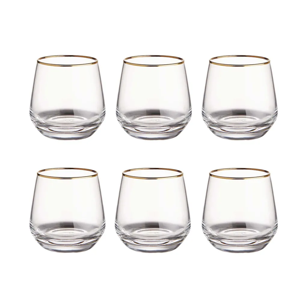 BUTLERS TOUCH OF GOLD 6x Gläser Mit Goldrand 345ml 3 BUTLERS TOUCH OF GOLD 6x Gläser Mit Goldrand 345ml