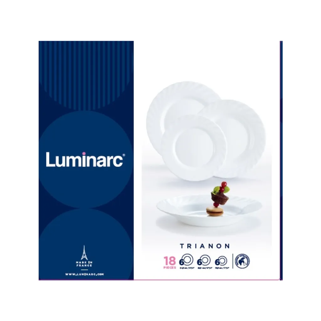 Tafelservice Geschirrset Luminarc 18-tlg. Essservice Teller Hartglas Essteller 11 Tafelservice Geschirrset Luminarc 18-tlg. Essservice Teller Hartglas Essteller – Bild 9