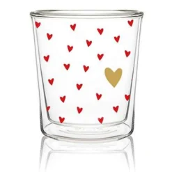 Doublewall Trend-Glass 'Little Hearts Real Gold'