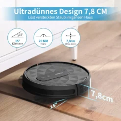 Saugroboter Mit 2800 Pa Saugkraft, Große Staubbox 600ML,APP Steuerung, 120 Min Laufzeit, Staubsauger Roboter WLAN Optimiert Für Teppich Tierhaare Hartböden-AIRROBO P20 -Küchenutensilien Laden f10566f516f7f87f96f0e86fd8190bff