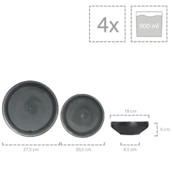 Sänger SÄNGER Steingut Geschirrset Helsinki, Tafelservice 12 Teilig Für 4 Personen -Küchenutensilien Laden f4416702493ce460264bf4e6529626f6