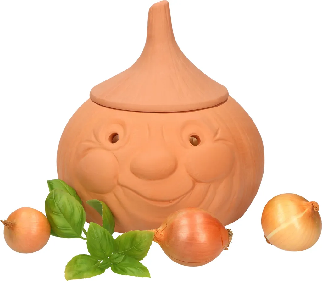 Mambocat Zwiebeltopf Onni Terrakotta Vorrats-Dose Mit Deckel Zur Aufbewahrung Von Ca. 900g Zwiebeln 3 Mambocat Zwiebeltopf Onni Terrakotta Vorrats-Dose Mit Deckel Zur Aufbewahrung Von Ca. 900g Zwiebeln