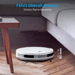 MEDION Staubsaugerroboter Mit Ladestation E40 (Staubsaugerroboter Für Hartböden, Fliesen, Laminat, Optimiert Für Tierhaare, Direkte Absaugung, Automatische Rückkehr Zur Ladestation) -Küchenutensilien Laden f803a3c6b19aa3374cf14a6ac832185a