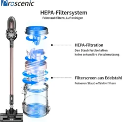 Proscenic New Vision P8 Plus Akku Staubsauger, 3-in-1 Handstaubsauger, 150W Kabeloser Staubsauger, 2,200 MAh Abnehmbarer Akku, Bis Zu 40 Minuten Laufzeit, Geeignet Für Tierhaare -Küchenutensilien Laden f8c662d9dd10f3e0cdf2303986bbb00c