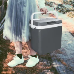 EINFEBEN Kuehlbox Tragbare 32 Liter, Thermo-Elektrische Kuehlbox, Wärmen Und Kühlen Mini-Kuehlschrank 12 Volt Und 230 Volt, ECO-Modus, Mit Tragegriff, Für Auto, Innenraum, Camping Kühlboxen -Küchenutensilien Laden f95b2e3827a93250153e4856b44dba9b